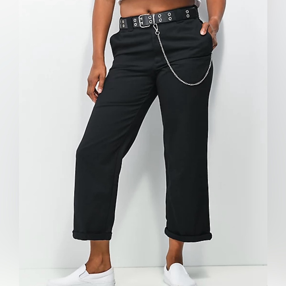 Women’s Dickies worker crop roll hem pants size 5/27